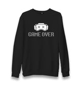 Game Over Eyes Unisex Black Sweatshirt Graphic Print