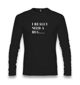 I Need a Huge Glass of Wine Unisex Longsleeve Graphic Print