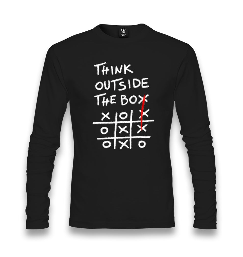 Think Outside the Box Unisex Longsleeve Graphic Print