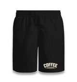 Coffee Weather Unisex Black Shorts Graphic Print
