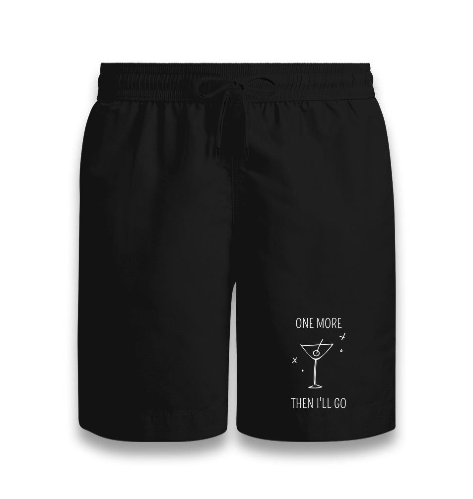 One More than I'll Go Unisex Black Shorts Graphic Print