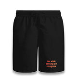 Not While Mercury is in Retrograde Unisex Black Shorts Graphic Print