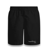 I Respectfully Don't Care Unisex Black Shorts Graphic Print