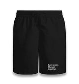 Save Water Shower Together Unisex Black Shorts Graphic Print