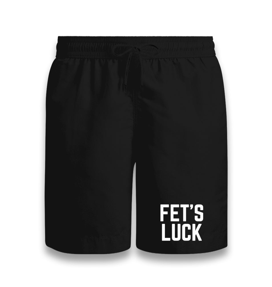 FET’S LUCK Unisex Black Shorts Graphic Print