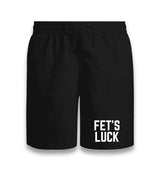 FET’S LUCK Unisex Black Shorts Graphic Print