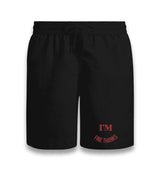 I’m Fine Thanks Unisex Black Shorts Graphic Print