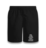 Stop Trying to Make Everyone Happy You’re Not Chocolate Unisex Black Shorts Graphic Print