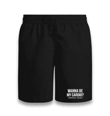 Wanna Be My Cardio? Unisex Black Shorts Graphic Print