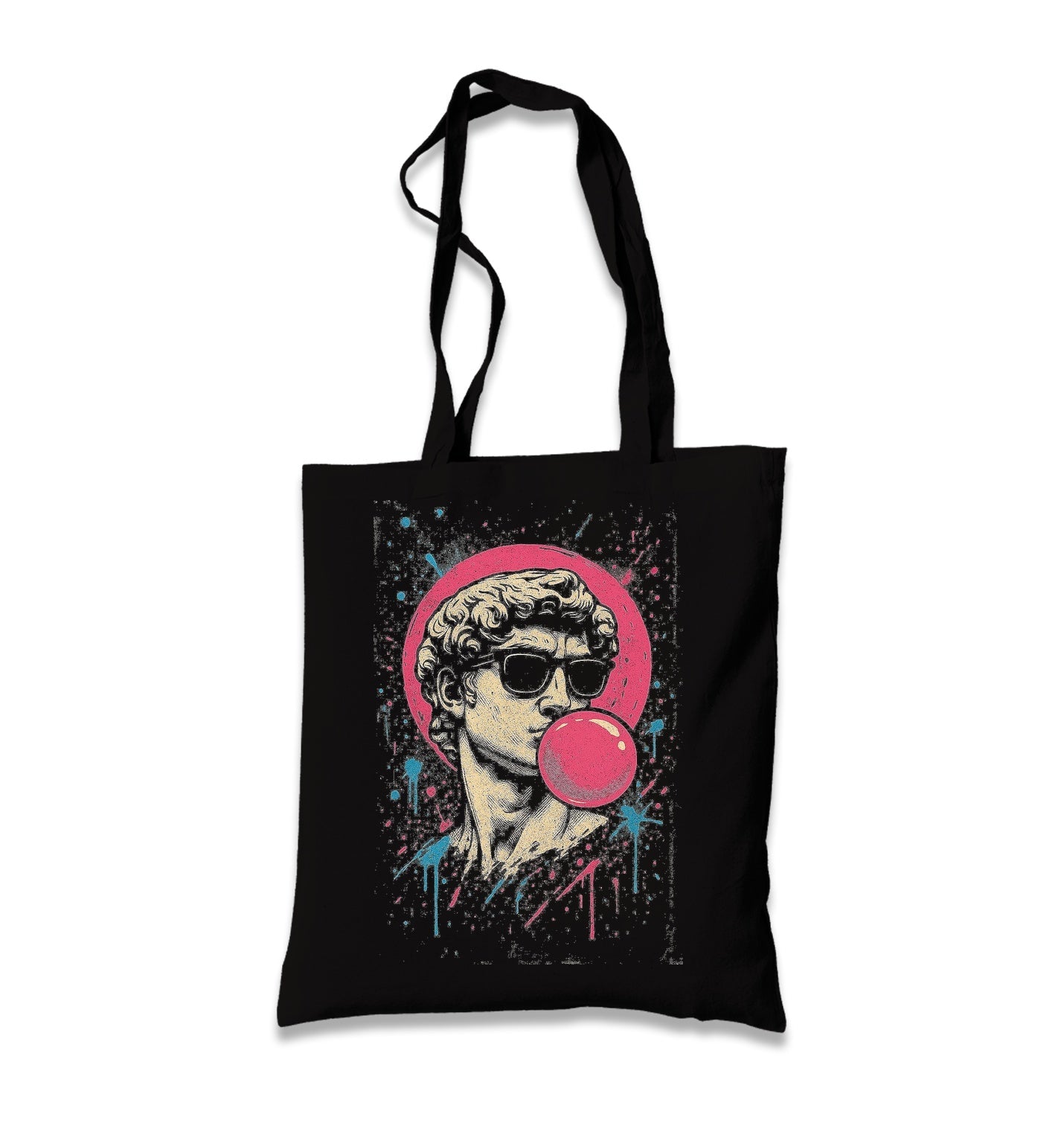 Leonardo Bubble Gum Black Canvas Tote Bag