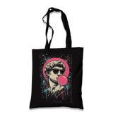 Leonardo Bubble Gum Black Canvas Tote Bag
