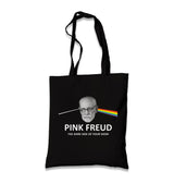 Pink Freud Dark Side of Your Mom Black Canvas Tote Bag Graphic Print