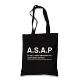 Aperol Spritz and Pizza Black Canvas Tote Bag Graphic Print