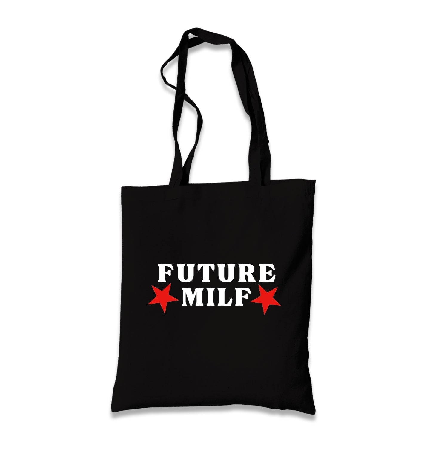 Future Milf Black Canvas Tote Bag Graphic Print