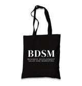 BDSM Business Development Sales and Marketing Black Canvas Tote Bag Graphic Print