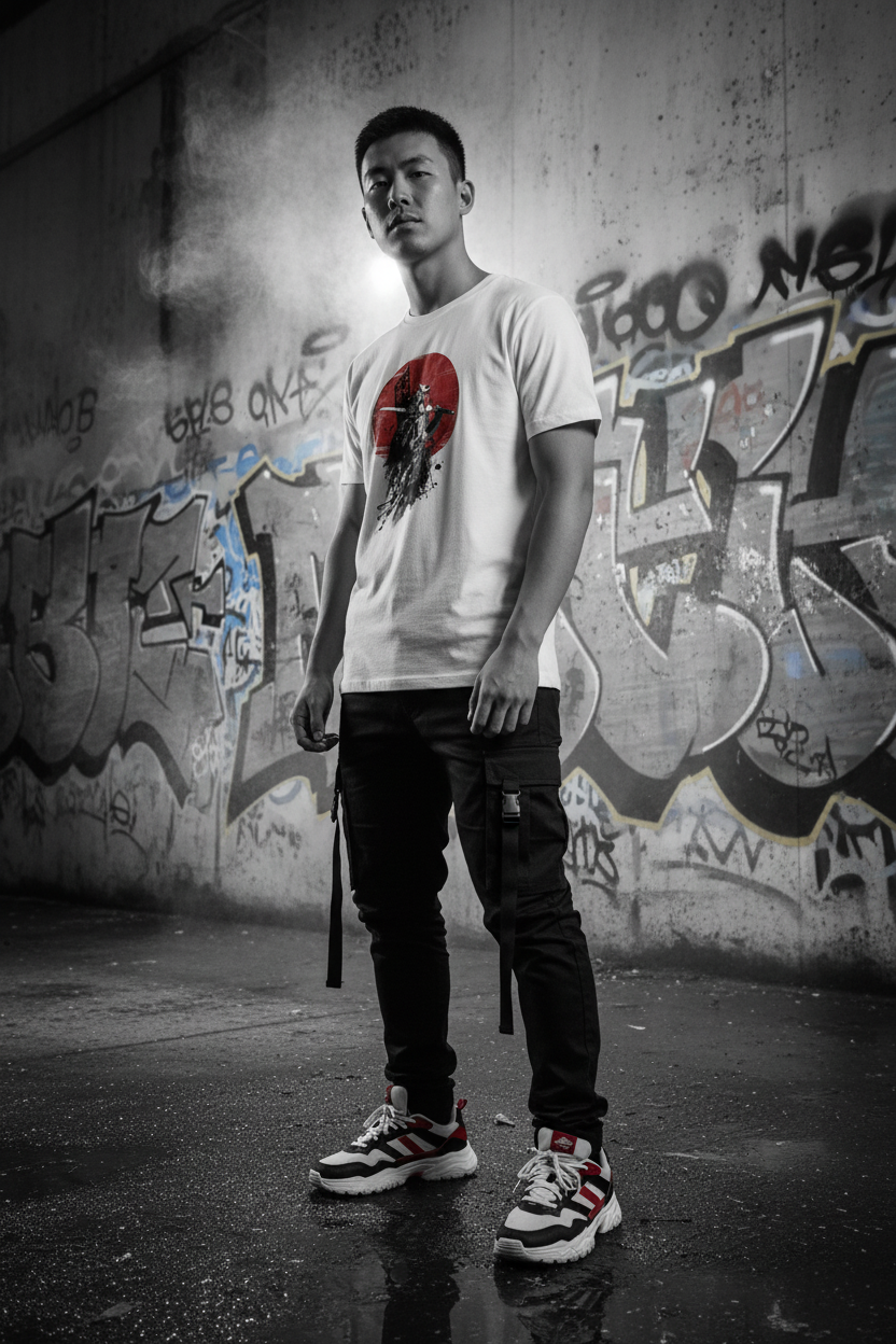 Japanese Warrior - Sword Men's White Tshirt