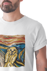 Golden Retriever in Scream Men's Black Tshirt - Premium Men's T-shirt from W.E.N.S. WIND - Just 6490! Shop now at W.E.N.S. WIND